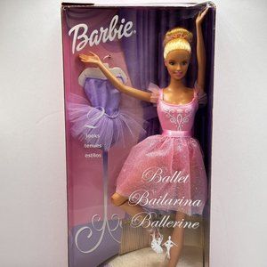 2002 Ballet Bailarina Ballerine Blonde Barbie with 2 Looks NIB
